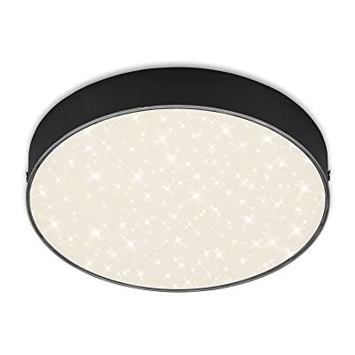 Briloner Leuchten Lámpara LED de Techo, Decoración de Estrellas, Temperatura de Color Blanco Neutro, Negro Briloner Leuchten Lámpara LED de Techo, Decoración de Estrellas, Temperatura de Color Blanco Neutro, Negro