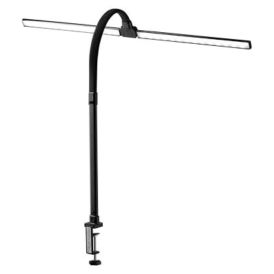 ALCO -Albert Lámpara de escritorio LED con pinza, negra, regulable sin escalonamientos, 5 temperaturas de color, lámpara de mesa de aluminio ALCO -Albert Lámpara de escritorio LED con pinza, negra, regulable sin escalonamientos, 5 temperaturas de color, lámpara de mesa de aluminio