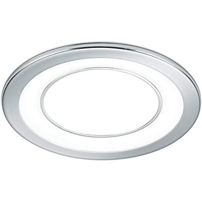 TRIO Leuchten Foco LED empotrable Core , plástico cromado, incluye LED de 10 W TRIO Leuchten Foco LED empotrable Core , plástico cromado, incluye LED de 10 W