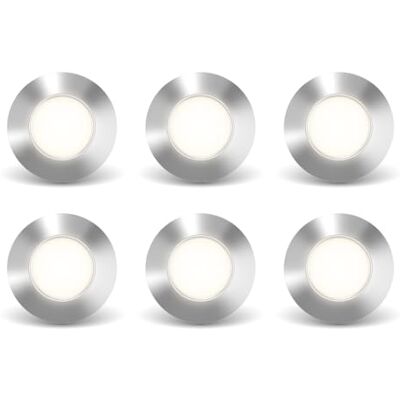 Xanlite Kit de 6 focos empotrables – 20 lúmenes – Blanco Neutro – Temperatura 4000 K – IP67, Negro Xanlite Kit de 6 focos empotrables – 20 lúmenes – Blanco Neutro – Temperatura 4000 K – IP67, Negro