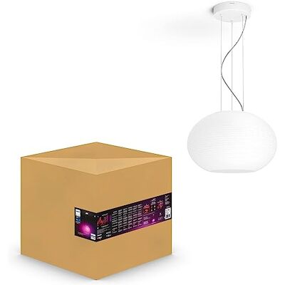 Philips – Lámpara inteligente, Hue Flourish, Lámpara Colgante LED Inteligente, Luz Blanca y de Colores, Compatible con Alexa y Google Home, Color Blanco Philips – Lámpara inteligente, Hue Flourish, Lámpara Colgante LED Inteligente, Luz Blanca y de Colores, Compatible con Alexa y Google Home, Color Blanco