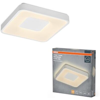 OSRAM Luz de techo LED ORBIS Piana 380mm, 24W, 3000K blanco cálido, Click-DIM, Blanca, Metal, IP20 OSRAM Luz de techo LED ORBIS Piana 380mm, 24W, 3000K blanco cálido, Click-DIM, Blanca, Metal, IP20