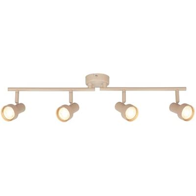 Briloner Foco interior techo orientable, casquillo GU10, max 9 W, plafon, focos techo, lampara de cocina, lamparas salon, lamparas de dormitorio, cocina, 60,5 cm, beige Briloner Foco interior techo orientable, casquillo GU10, max 9 W, plafon, focos techo, lampara de cocina, lamparas salon, lamparas de dormitorio, cocina, 60,5 cm, beige