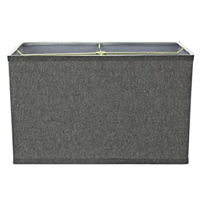 Creative Pantalla rectangular para lámpara de construcción de araña, de tapa dura, (20,3 cm + 40,6 cm) x 25,4 cm, color gris Creative Pantalla rectangular para lámpara de construcción de araña, de tapa dura, (20,3 cm + 40,6 cm) x 25,4 cm, color gris