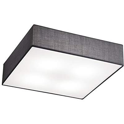 Lámpara de Pared Trio Lighting - Pantalla de Tela Gris - 50x50cm - Luz de Pared Lámpara de Pared Trio Lighting - Pantalla de Tela Gris - 50x50cm - Luz de Pared