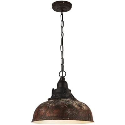 Eglo Lámpara colgante GRANTHAM 1, lámpara de suspensión vintage con 1 bombilla de estilo industrial, lámpara suspendida retro de acero y plástico, color marrón antiguo, negro, casquillo E27 Eglo Lámpara colgante GRANTHAM 1, lámpara de suspensión vintage con 1 bombilla de estilo industrial, lámpara suspendida retro de acero y plástico, color marrón antiguo, negro, casquillo E27