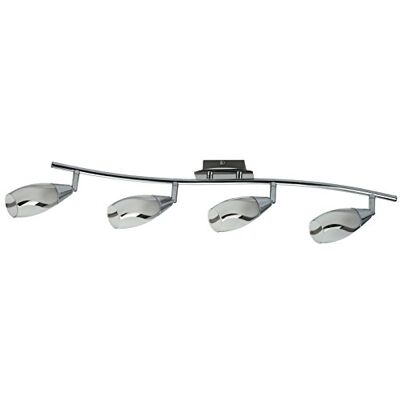 rabalux raba Lux 6166 Elegance, Spot, cromo, vidrio metal, plata, 4 luces, E14 rabalux raba Lux 6166 Elegance, Spot, cromo, vidrio metal, plata, 4 luces, E14