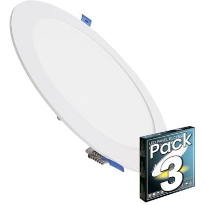LED ATOMANT 3x Downlight LED Empotrable Corte 205mm 20W Color Luz Calida Diametro 220mm, Color Blanco Calido 3000K, 1800 Lumenes, Driver incluido LED ATOMANT 3x Downlight LED Empotrable Corte 205mm 20W Color Luz Calida Diametro 220mm, Color Blanco Calido 3000K, 1800 Lumenes, Driver incluido