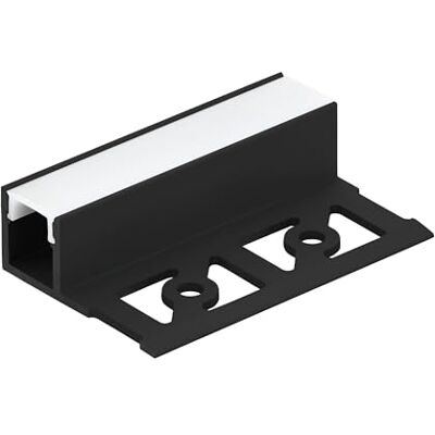 Eglo Perfil de montaje para tiras LED Recessed Profile 4, accesorios de aluminio en negro, plástico blanco, 100 cm Eglo Perfil de montaje para tiras LED Recessed Profile 4, accesorios de aluminio en negro, plástico blanco, 100 cm