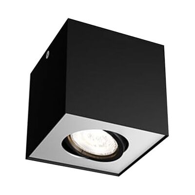 Philips myLiving Foco Punto de luz con 1 bombilla LED, 4.5 W, 500 lm, color negro Philips myLiving Foco Punto de luz con 1 bombilla LED, 4.5 W, 500 lm, color negro