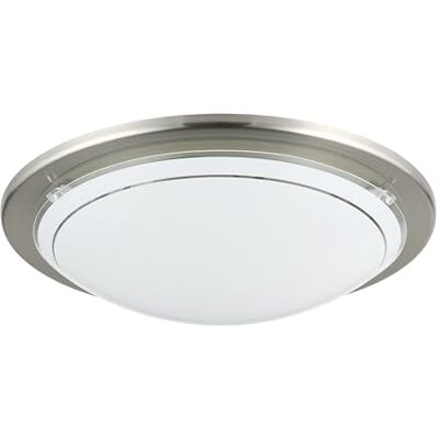 Eglo Planet 1 Lámpara de techo, aplique de 1 foco, plafón de metal plateado y cristal lacado en blanco, casquillo E27 Eglo Planet 1 Lámpara de techo, aplique de 1 foco, plafón de metal plateado y cristal lacado en blanco, casquillo E27