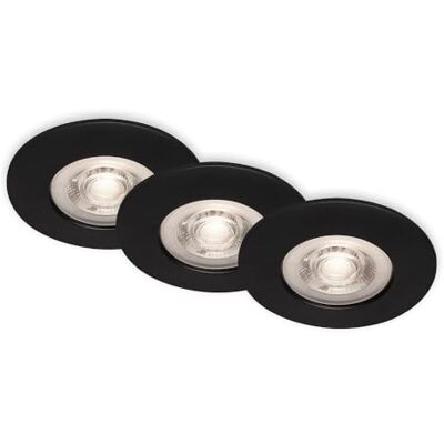 BRILONER Luz LED empotrada negra de 9cm - Luz empotrada LED BRILONER Luz LED empotrada negra de 9cm - Luz empotrada LED