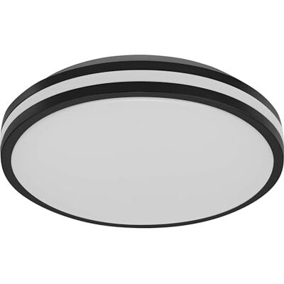 OSRAM ORBIS Caleb luz de techo LED 295mm, 16W, 3000K blanco cálido, Negro, Metal con anillo de plástico, IP20 OSRAM ORBIS Caleb luz de techo LED 295mm, 16W, 3000K blanco cálido, Negro, Metal con anillo de plástico, IP20