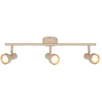 Briloner Foco interior techo orientable, casquillo GU10, max 9 W, plafon, focos techo, lampara de cocina, lamparas salon, lamparas de dormitorio, cocina, 47,5 cm, beige Briloner Foco interior techo orientable, casquillo GU10, max 9 W, plafon, focos techo, lampara de cocina, lamparas salon, lamparas de dormitorio, cocina, 47,5 cm, beige
