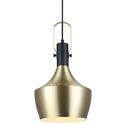 LUSSIOL Lámpara de techo, metal, 40 W, dorado/negro, diámetro 25 x altura 34 cm LUSSIOL Lámpara de techo, metal, 40 W, dorado/negro, diámetro 25 x altura 34 cm
