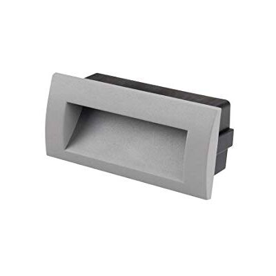 EMOS , lámpara LED empotrable de orientación 140 × 70, 3 W Blanco Cálido IP54, aluminio, Grey, 15 x 8 x 8 cm EMOS , lámpara LED empotrable de orientación 140 × 70, 3 W Blanco Cálido IP54, aluminio, Grey, 15 x 8 x 8 cm