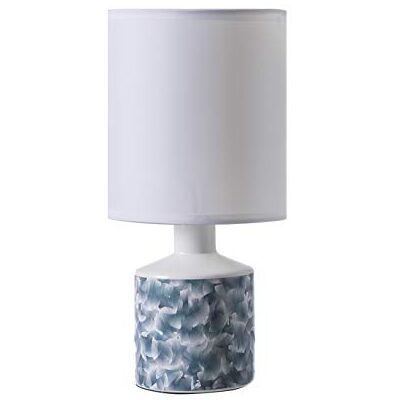 LUSSIOL Lighting Lámpara de noche (cerámica, azul, beige, pequeña) LUSSIOL Lighting Lámpara de noche (cerámica, azul, beige, pequeña)