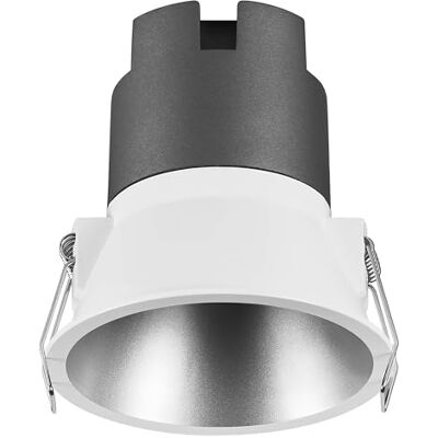 OSRAM Downlight empotrable SPOT TWIST, plateado, 10W, 800lm, 830 WT, 93mm de diámetro, temperatura de color blanco cálido, hasta un 90% de ahorro de energía en comparación con los downlights OSRAM Downlight empotrable SPOT TWIST, plateado, 10W, 800lm, 830 WT, 93mm de diámetro, temperatura de color blanco cálido, hasta un 90% de ahorro de energía en comparación con los downlights