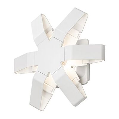 Konstsmide Gnosjö A Lámpara de pared exterior, aluminio, blanco, 10 x 25 x 23,5 cm Konstsmide Gnosjö A Lámpara de pared exterior, aluminio, blanco, 10 x 25 x 23,5 cm