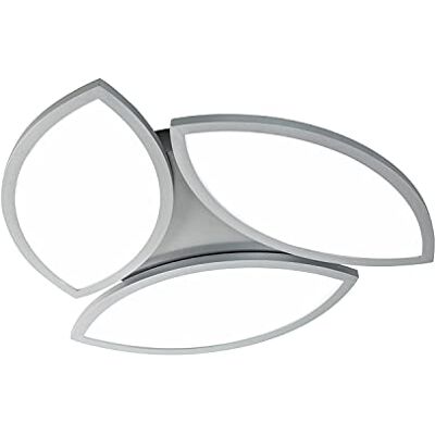 WOFI Lámpara de techo (acrílico, 22 W), color plateado WOFI Lámpara de techo (acrílico, 22 W), color plateado