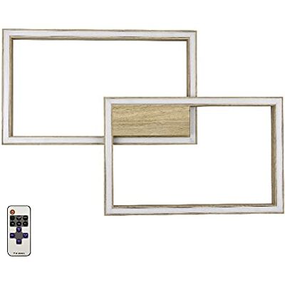 Homemania Lámpara de Pared Wood Art, Aplique, Madera, Acrílico, Blanco, 3 x 51 x 82 Homemania Lámpara de Pared Wood Art, Aplique, Madera, Acrílico, Blanco, 3 x 51 x 82