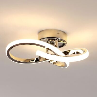 Toolight Comely Lámpara de Techo LED Moderna, 22W 2475LM Plafón LED Techo Diseño Forma de Flor Luz Cálida 3000K, Lamparas LED Techo Plata para Dormitorio Cocina Pasillo Balcón Salon, 25cm Toolight Comely Lámpara de Techo LED Moderna, 22W 2475LM Plafón LED Techo Diseño Forma de Flor Luz Cálida 3000K, Lamparas LED Techo Plata para Dormitorio Cocina Pasillo Balcón Salon, 25cm