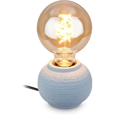 Briloner Lampara de mesa con interruptor de cable, base cerámica, E27 max. 25W, lampara mesita noche, escritorio, lectura cama, salón decorativo, luz auxiliar para dormitorio, 10x8 cm, Gris Briloner Lampara de mesa con interruptor de cable, base cerámica, E27 max. 25W, lampara mesita noche, escritorio, lectura cama, salón decorativo, luz auxiliar para dormitorio, 10x8 cm, Gris