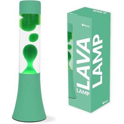 Fisura Lámpara de lava verde. Lámpara de lava de 30 cm con base y lava verde, y líquido transparente. Regalo original retro. 9x9x30 centímetros. Fisura Lámpara de lava verde. Lámpara de lava de 30 cm con base y lava verde, y líquido transparente. Regalo original retro. 9x9x30 centímetros.