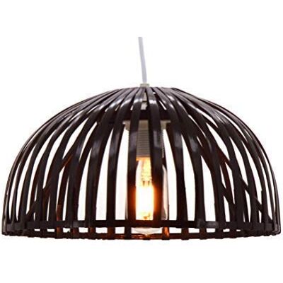 LUSSIOL Hanoi 30 Lámpara colgante de bambú, 60 W, marrón, diámetro 30 x 16 cm LUSSIOL Hanoi 30 Lámpara colgante de bambú, 60 W, marrón, diámetro 30 x 16 cm