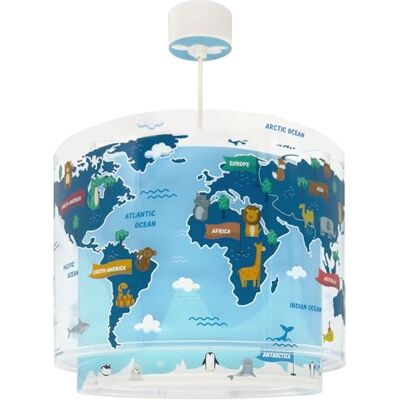 Dalber Lámpara De Techo Colgante Infantil Kids World Mapa Mundo Planeta Tierra, , E27, lámparas infantiles, habitación niños. Dalber Lámpara De Techo Colgante Infantil Kids World Mapa Mundo Planeta Tierra, , E27, lámparas infantiles, habitación niños.
