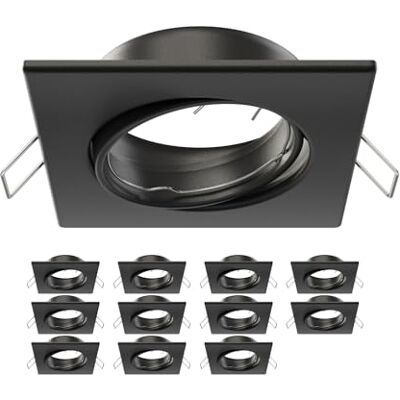 ledscom.de 12x marco empotrable en techo RIR, angular, orientable, negro mate ledscom.de 12x marco empotrable en techo RIR, angular, orientable, negro mate
