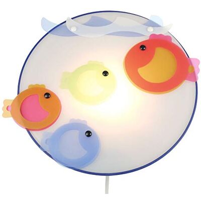Niermann Standby Lámpara de pared, diseño peces pequeños, multicolor Niermann Standby Lámpara de pared, diseño peces pequeños, multicolor