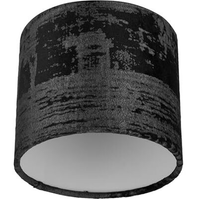 REV Pantalla de lámpara vintage – Redonda, diámetro 14 cm, color negro, material algodón, para lámparas de mesa, colgantes y de pie con casquillos E27 REV Pantalla de lámpara vintage – Redonda, diámetro 14 cm, color negro, material algodón, para lámparas de mesa, colgantes y de pie con casquillos E27