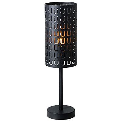 LUSSIOL Lámpara de techo de metal, 60 W, color negro, diámetro 30 x altura 25 cm LUSSIOL Lámpara de techo de metal, 60 W, color negro, diámetro 30 x altura 25 cm