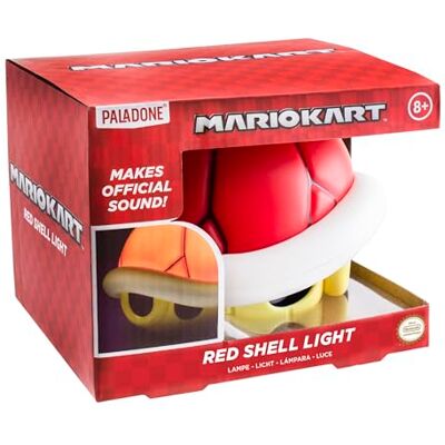 Paladone Luz de caparazón rojo Super Mario con sonido Producto oficial Nintendo, decoración para sala de juegos y hogar Paladone Luz de caparazón rojo Super Mario con sonido Producto oficial Nintendo, decoración para sala de juegos y hogar