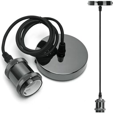 AIGOSTAR - Portalampada - E27 - Metal - Lámpara de techo AIGOSTAR - Portalampada - E27 - Metal - Lámpara de techo