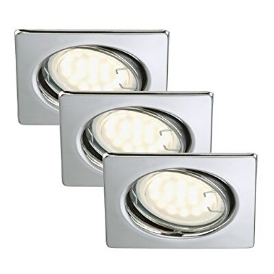 Briloner Leuchten LED Ebauleuchte, 3 x 3 W, 270 lm, cromo Briloner Leuchten LED Ebauleuchte, 3 x 3 W, 270 lm, cromo