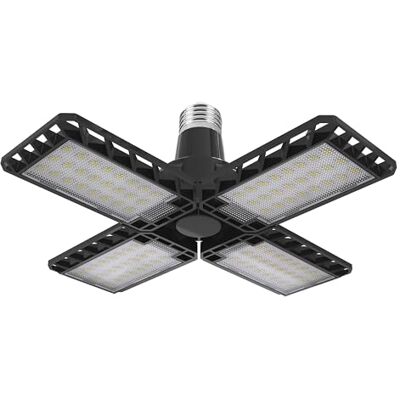 OSRAM Highbay Blade, lámpara de techo negra de plástico con paneles ajustables, ofrece 23 W y 2350 lm de luz blanca neutra con 4000 K, rosca E27, 231mm Ø, IP20 OSRAM Highbay Blade, lámpara de techo negra de plástico con paneles ajustables, ofrece 23 W y 2350 lm de luz blanca neutra con 4000 K, rosca E27, 231mm Ø, IP20