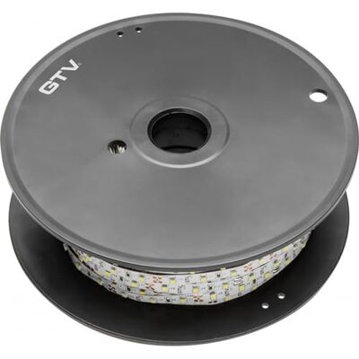 GTV Tira LED 50m Rollo, Flash 2835MW, 60 LEDs/m, Regulable, cortable cada 5cm, 12V, 3,7W/m, 8mm de ancho, Banda de Luz para Muebles Cocina, Blanco Neutro 4000K GTV Tira LED 50m Rollo, Flash 2835MW, 60 LEDs/m, Regulable, cortable cada 5cm, 12V, 3,7W/m, 8mm de ancho, Banda de Luz para Muebles Cocina, Blanco Neutro 4000K