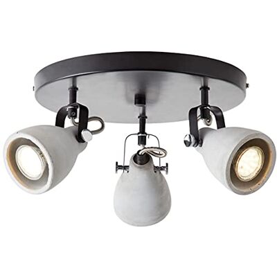 Brilliant Luces de Interior, focos, Rondell, Negro Mate/Cemento Gris Brilliant Luces de Interior, focos, Rondell, Negro Mate/Cemento Gris