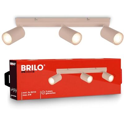 Briloner Foco interior techo orientable, casquillo GU10, max 9 W, plafon, focos techo, lampara de cocina, lamparas salon, lamparas de dormitorio, cocina, 44 cm, Beige Briloner Foco interior techo orientable, casquillo GU10, max 9 W, plafon, focos techo, lampara de cocina, lamparas salon, lamparas de dormitorio, cocina, 44 cm, Beige