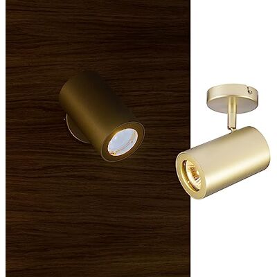 SLV Enola_B / Iluminación de Interior, luminaria de Superficie de Pared, proyector de Techo / GU10 50 W Dorado, Oro SLV Enola_B / Iluminación de Interior, luminaria de Superficie de Pared, proyector de Techo / GU10 50 W Dorado, Oro