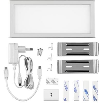 REV Panel Lámpara LED para subconstrucción ultraplana de 6 mm, Longitud 23 cm, 4 W, 250 LM, Plata REV Panel Lámpara LED para subconstrucción ultraplana de 6 mm, Longitud 23 cm, 4 W, 250 LM, Plata