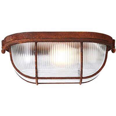 Brilliant Bobbi Lámpara de techo de pared (28 cm, cristal de aspecto industrial, 1 bombilla E27 adecuada para lámparas normales de hasta máx. 40W Brilliant Bobbi Lámpara de techo de pared (28 cm, cristal de aspecto industrial, 1 bombilla E27 adecuada para lámparas normales de hasta máx. 40W