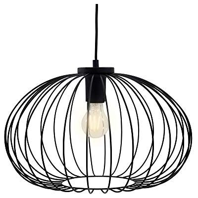 Briloner Leuchten Luz de péndulo, lámpara de péndulo de 1 foco, lámpara colgante retro/vintage, black steel, 1x E27, máx. 60 vatios, negra, 400 x 400 x 1200 mm (largo x ancho x alto) Briloner Leuchten Luz de péndulo, lámpara de péndulo de 1 foco, lámpara colgante retro/vintage, black steel, 1x E27, máx. 60 vatios, negra, 400 x 400 x 1200 mm (largo x ancho x alto)