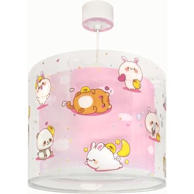 Dalber Lámpara de Techo Colgante Infantil Kawaii Friends Rosa Animalitos, , E27, Habitación Niña Dalber Lámpara de Techo Colgante Infantil Kawaii Friends Rosa Animalitos, , E27, Habitación Niña