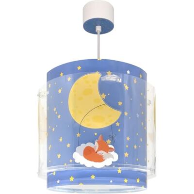 Dalber Lámpara Techo Colgante Infantil Luna Estrella Azul E27 Dalber Lámpara Techo Colgante Infantil Luna Estrella Azul E27