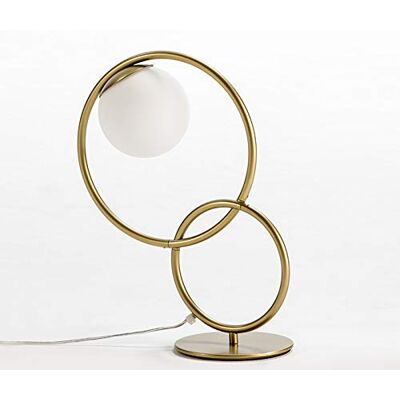 AlexandreHouse LAMPARA SOBREMESA 42X18X48 CRISTAL/METAL DORADO AlexandreHouse LAMPARA SOBREMESA 42X18X48 CRISTAL/METAL DORADO