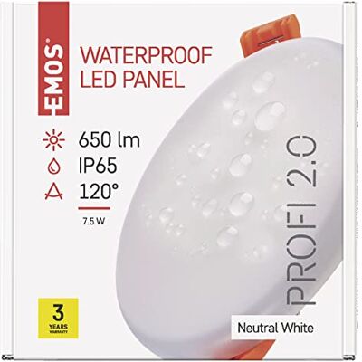 EMOS Foco de techo redondo (8 W, 100 mm), color blanco neutro EMOS Foco de techo redondo (8 W, 100 mm), color blanco neutro