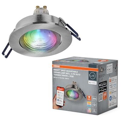 OSRAM Foco LED Smart Matter GU10 RGBW níquel satinado OSRAM Foco LED Smart Matter GU10 RGBW níquel satinado